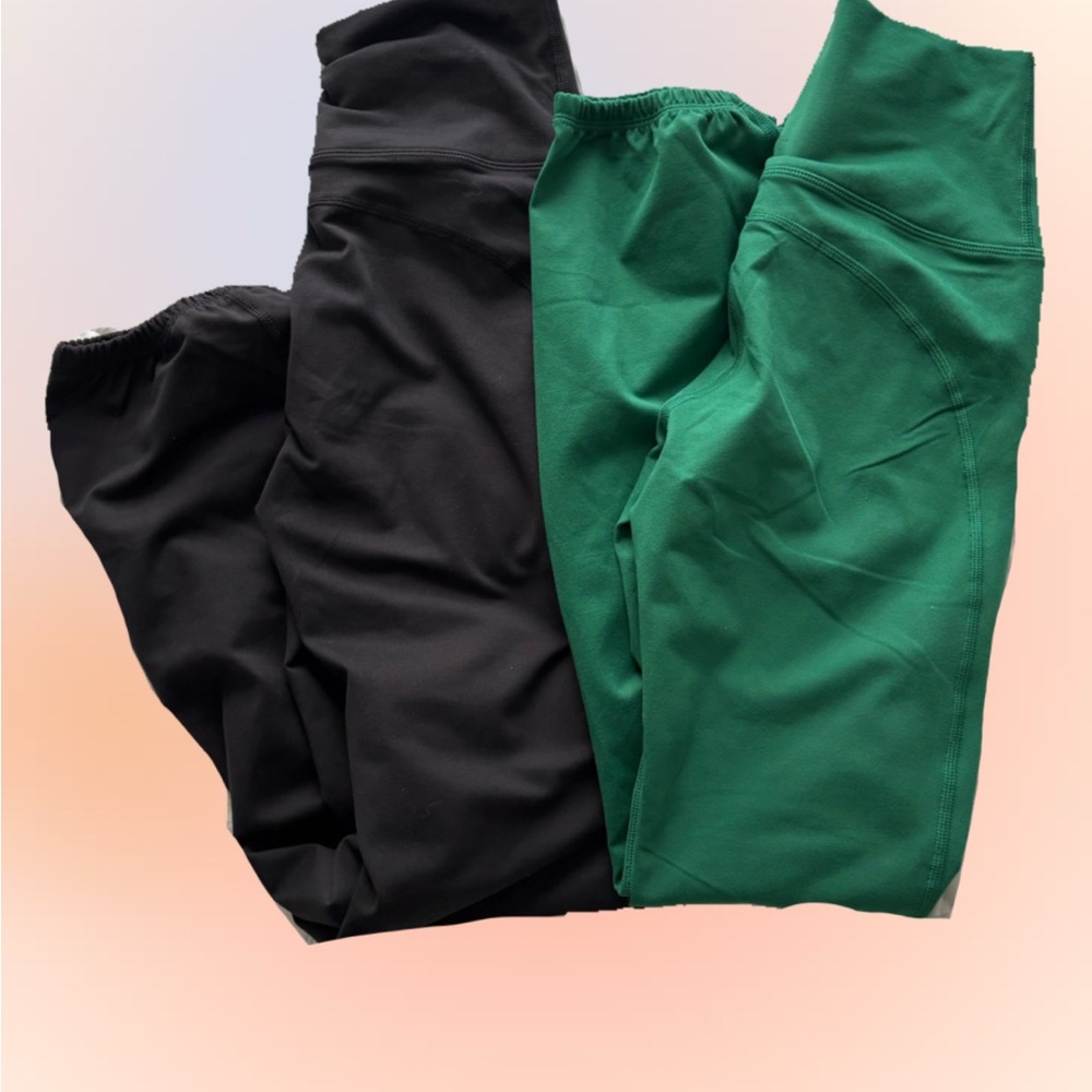 Adult black and Green aerie cuffed pants NWT